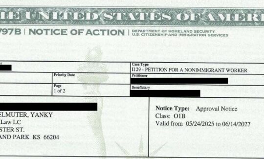 O-1B Success Story—Approved With Midwest Immigration Law